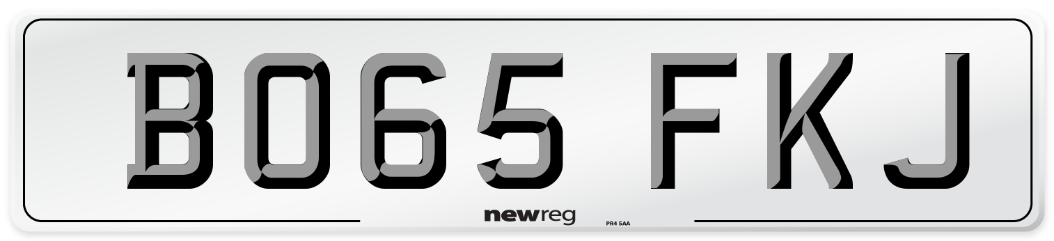 BO65 FKJ Number Plate from New Reg